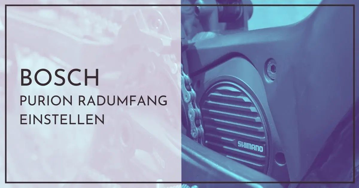 Bosch Purion Radumfang einstellen