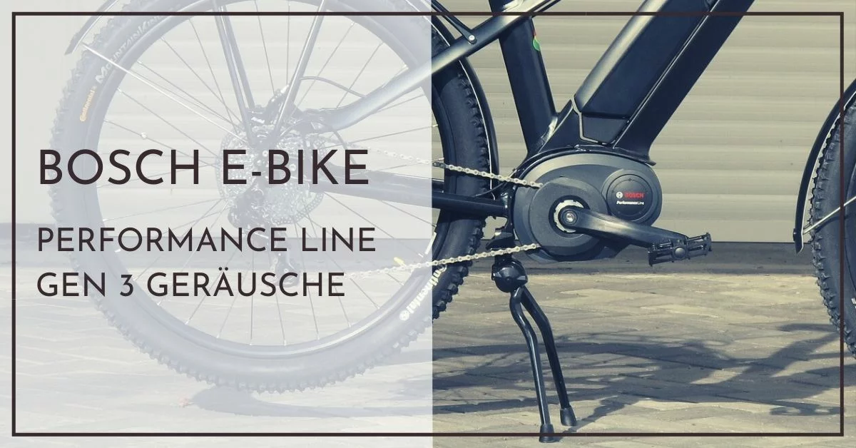 Bosch Performance Line Gen 3 Geräusche beseitigen Schnellanleitung