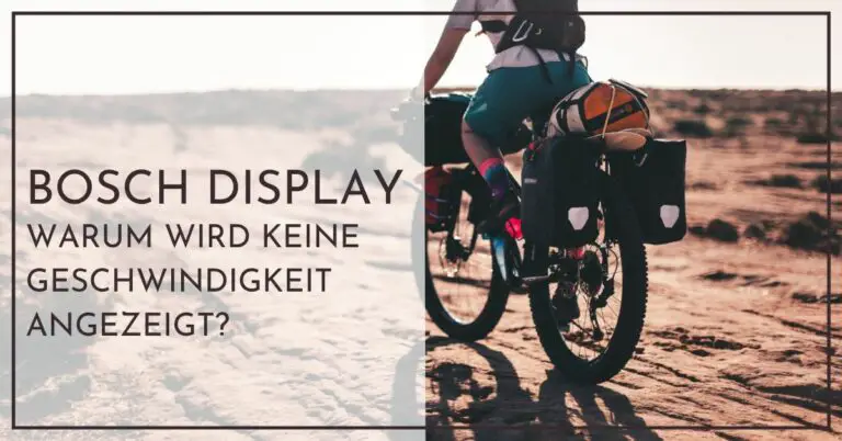 Bosch E-Bike Display keine Geschwindigkeitsanzeige