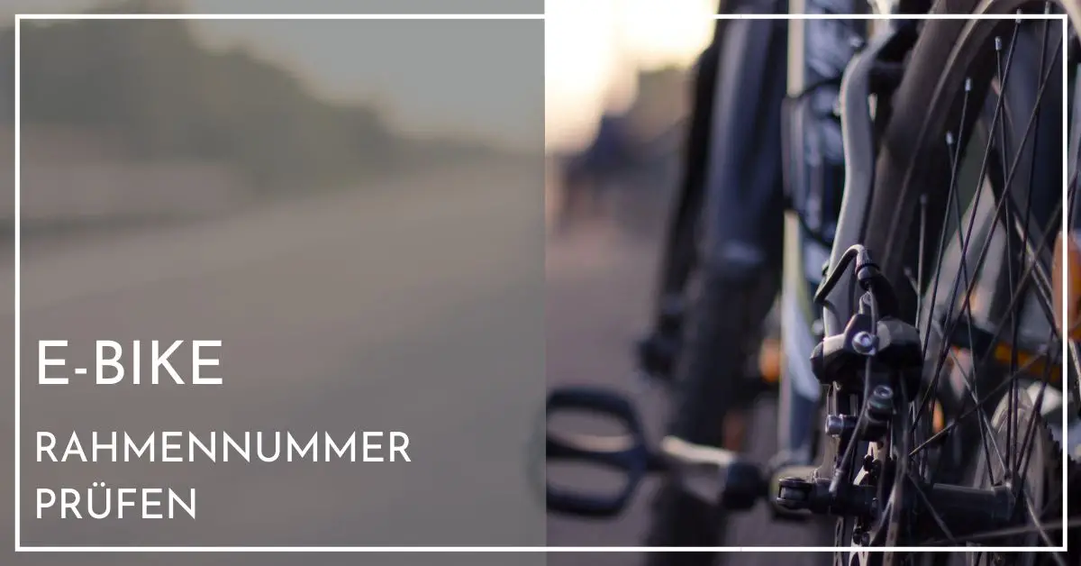 EBike Rahmennummer prüfen Schnellhilfe für Neulinge